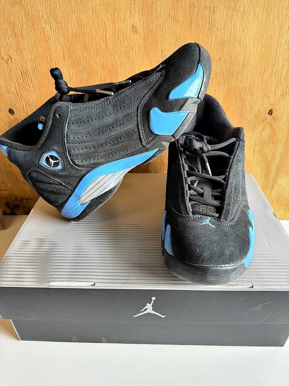 Jordan 14 Retro Sneakers Black & Blue US 9.5